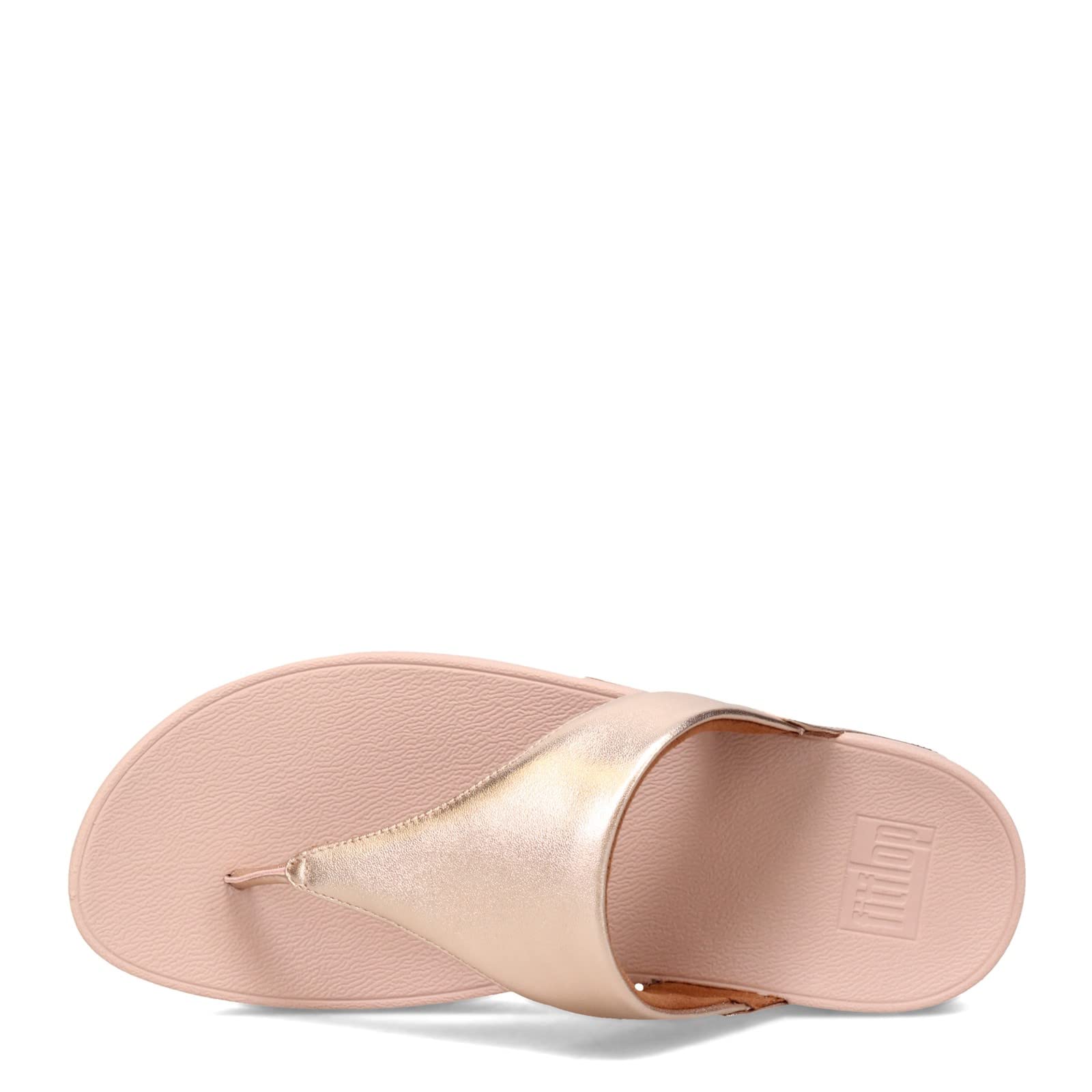 FitFlop Lulu Leather Toe - Post Sandals - Women's Rose Gold Shoe Deals Outlet