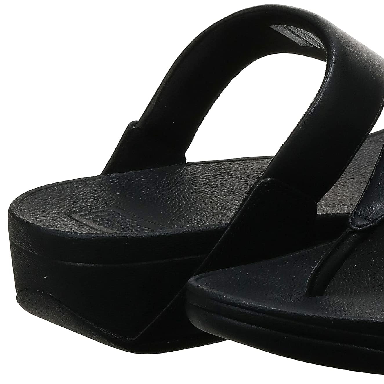 FitFlop Lulu Leather Toe - Post Sandals - Women's Black 2 Shoe Deals Outlet