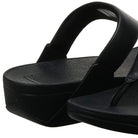 FitFlop Lulu Leather Toe - Post Sandals - Women's Black 2 Shoe Deals Outlet