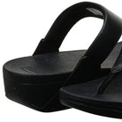 FitFlop Lulu Leather Toe - Post Sandals - Women's Black 2 Shoe Deals Outlet