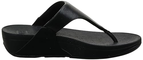 FitFlop Lulu Leather Toe - Post Sandals - Women's Black 2 Shoe Deals Outlet