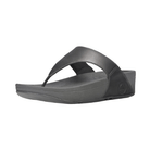 FitFlop Lulu Leather Toe - Post Sandals - Women's Black 2 Shoe Deals Outlet