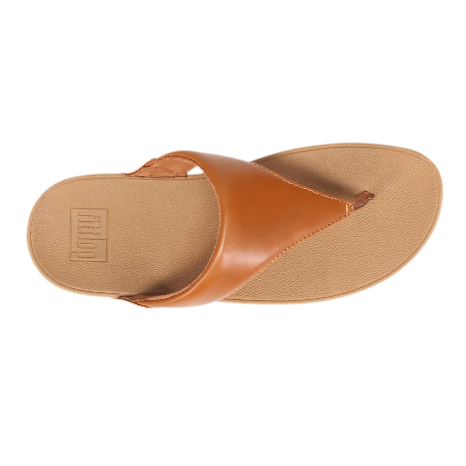 FitFlop Lulu Leather Toepost Wedge - Women's Light Tan Shoe Deals Outlet
