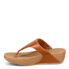 FitFlop Lulu Leather Toepost Wedge - Women's Light Tan Shoe Deals Outlet