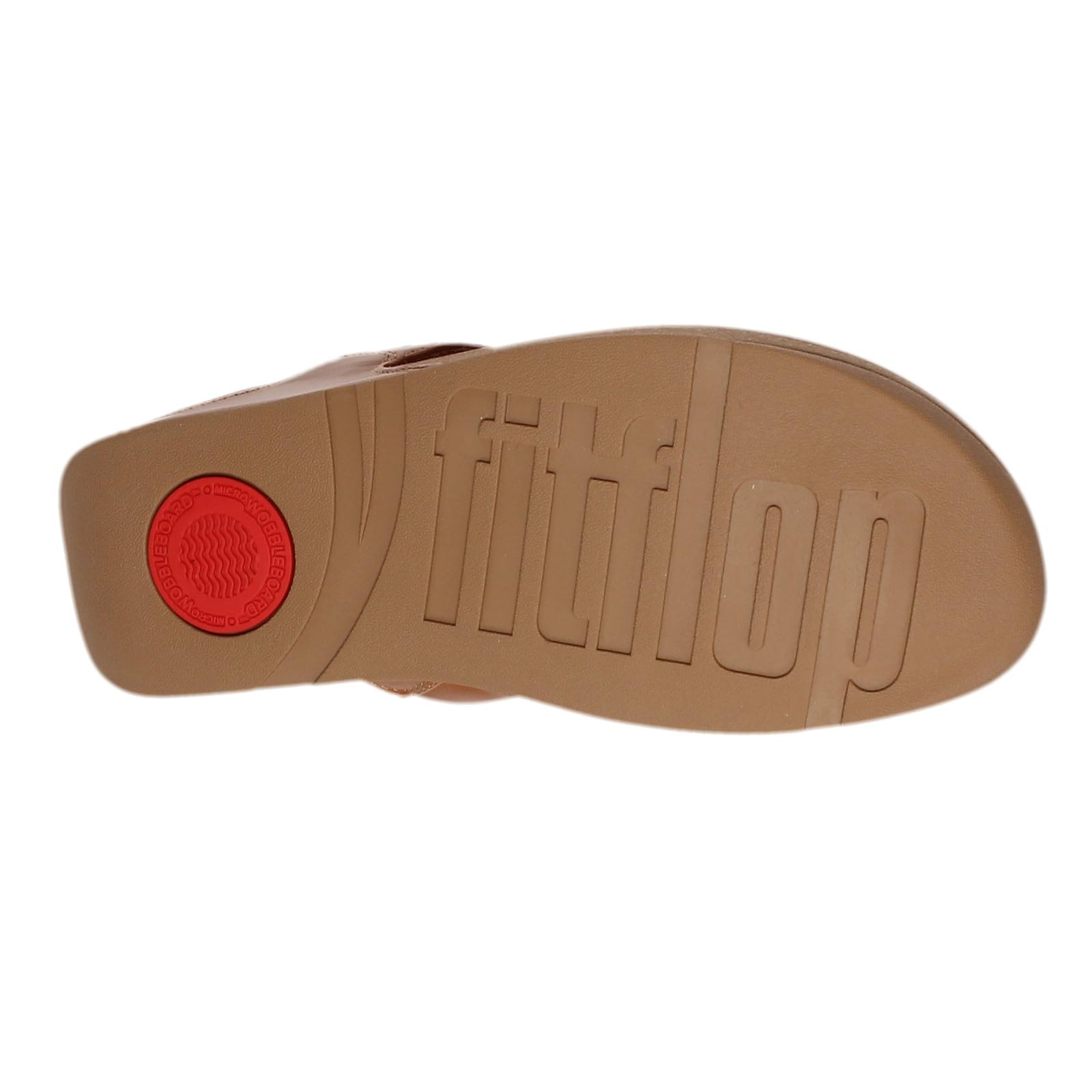 FitFlop Lulu Leather Toepost Wedge - Women's Light Tan Shoe Deals Outlet