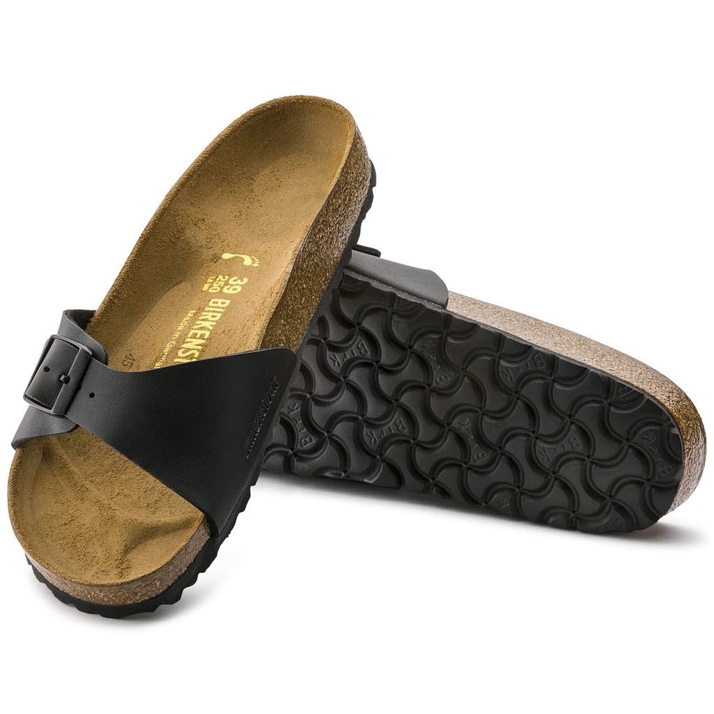 Birkenstock Madrid Birko - Flor - Unisex Black Shoe Deals Outlet