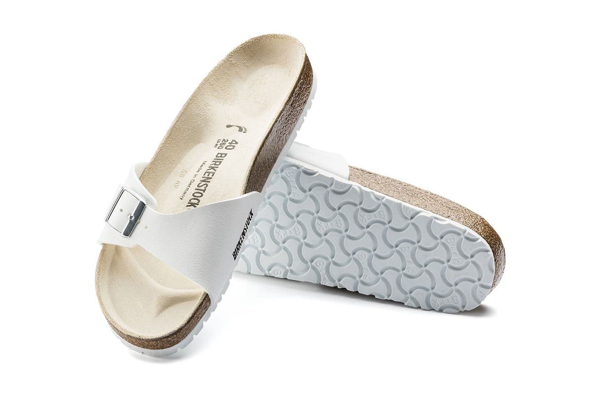 Birkenstock Madrid Birko - Flor - Unisex White Shoe Deals Outlet