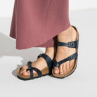 Birkenstock Mayari Oiled Leather - Women's Blue Shoe Deals Outlet