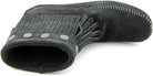 Minnetonka Double - Fringe Side Black 8.5 M 747647888287 Shoe Deals Outlet