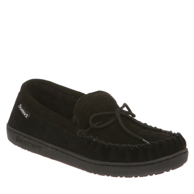 BEARPAW Moc II Slippers - Men's Black Multi Knit Shoe Deals Outlet