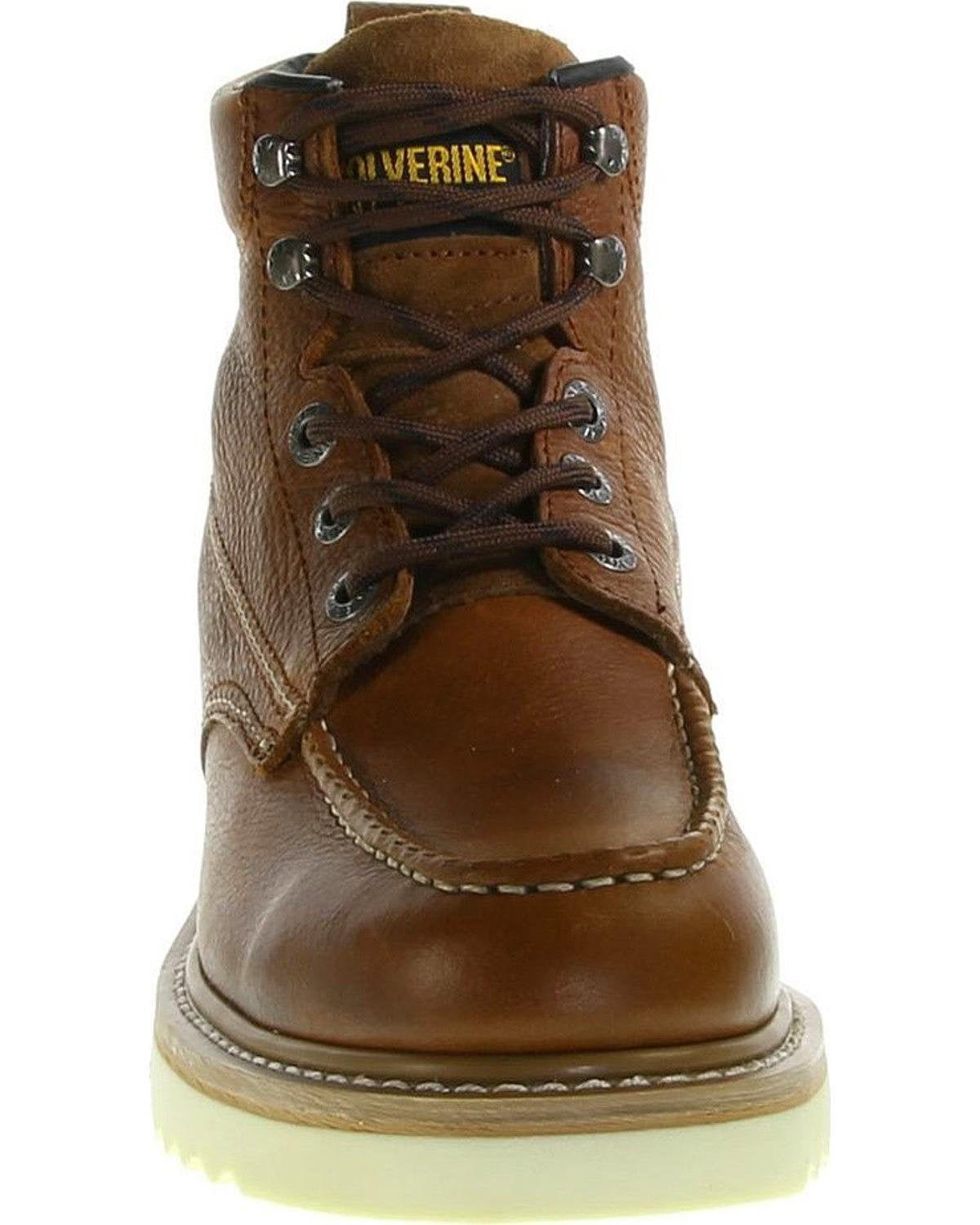 Wolverine Moc - Toe 6 - Inch Work Boot - Men's Brown Shoe Deals Outlet