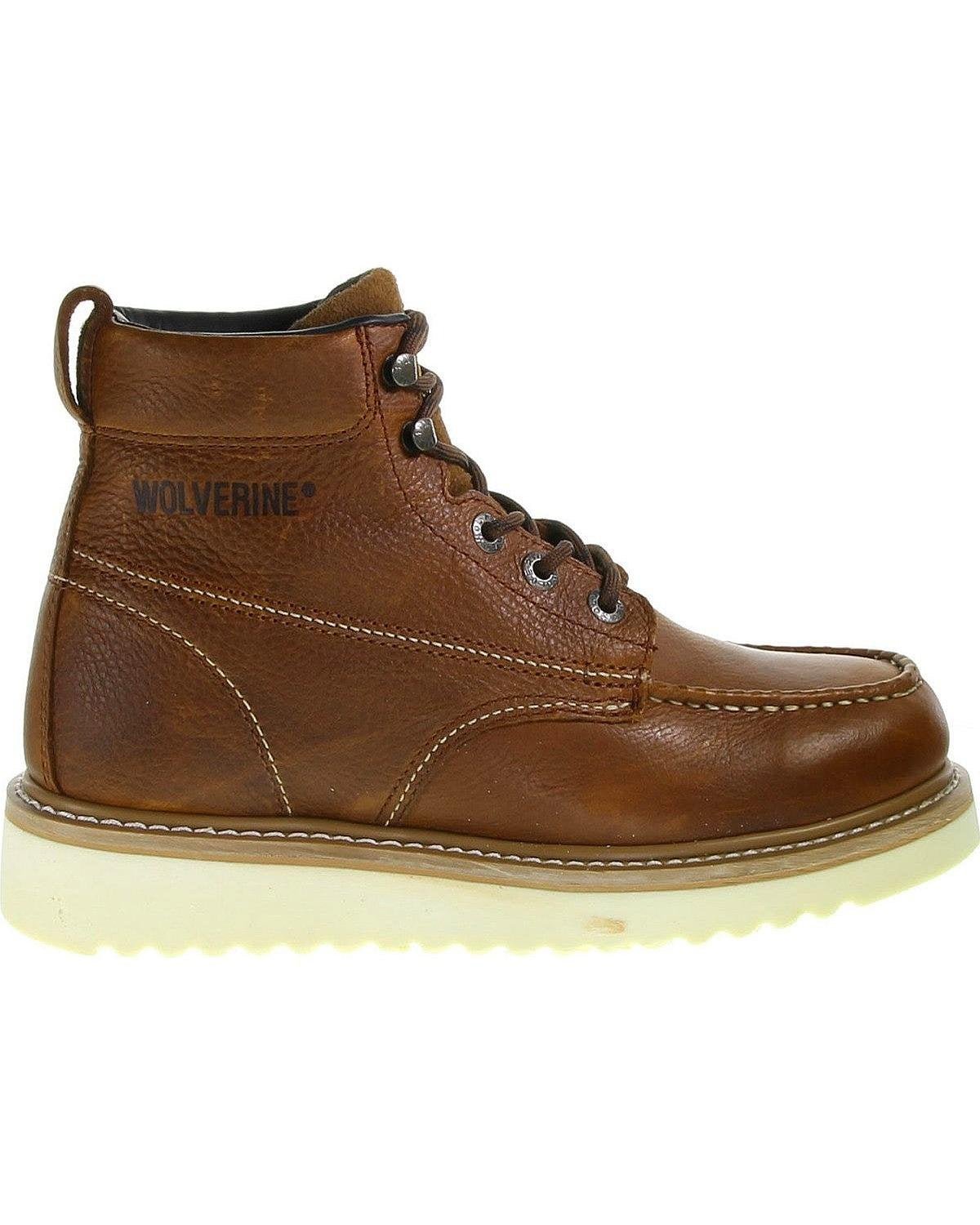 Wolverine Moc - Toe 6 - Inch Work Boot - Men's Brown Shoe Deals Outlet