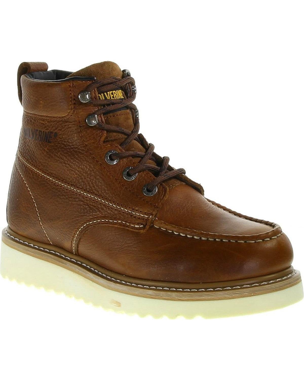 Wolverine Moc - Toe 6 - Inch Work Boot - Men's Brown Shoe Deals Outlet