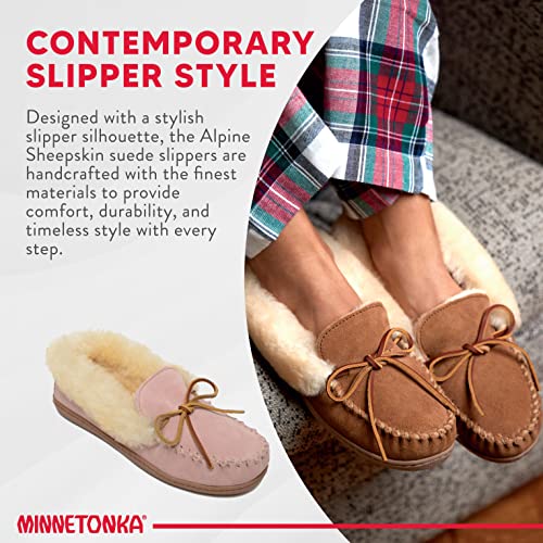 Minnetonka Moccasins Alpine Sheepskin - Women's Pink Blush Shoe Deals Outlet