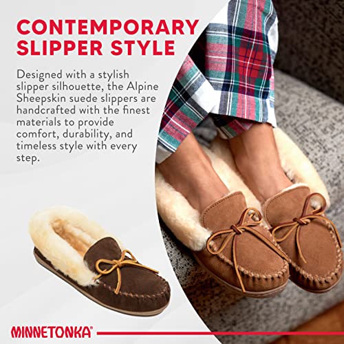 Minnetonka Moccasins Alpine Sheepskin - Women's Choco Shoe Deals Outlet