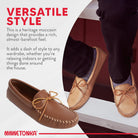 Minnetonka Moccasins Double Deerskin Softsole - Men's Carmel Deerskin Shoe Deals Outlet
