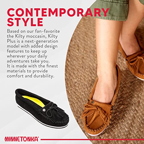 Minnetonka Moccasins Kilty Plus - Women's Black Suede Shoe Deals Outlet