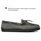 Minnetonka Moccasins Sheepskin Hardsole - Men's Grey Shoe Deals Outlet