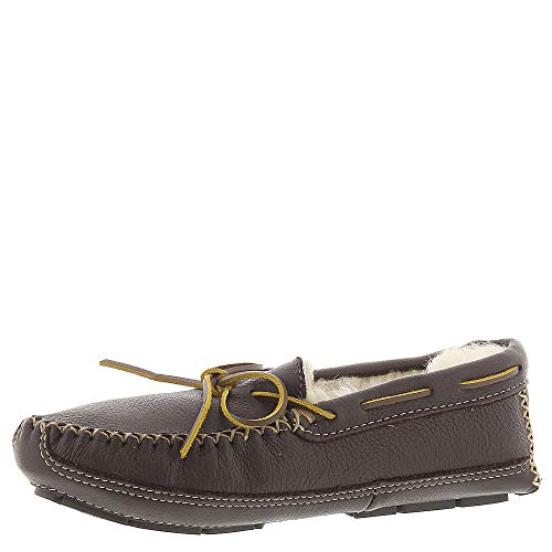 Minnetonka Moccasins Sheepskin Moose - Men's Carmel Shoe Deals Outlet