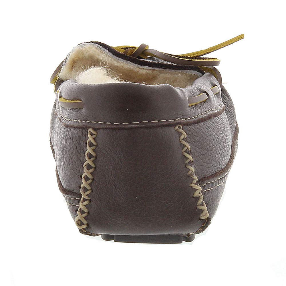 Minnetonka Moccasins Sheepskin Moose - Men's Choco Shoe Deals Outlet