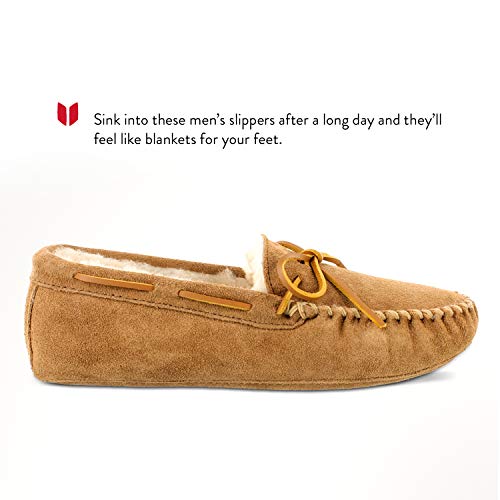 Minnetonka Moccasins Sheepskin Softsole - Men's Tan Shoe Deals Outlet