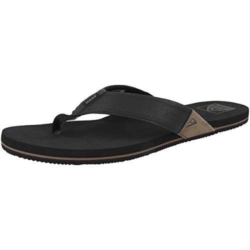 Reef Newport Flip Flop - Men's Black Shoe Deals Outlet