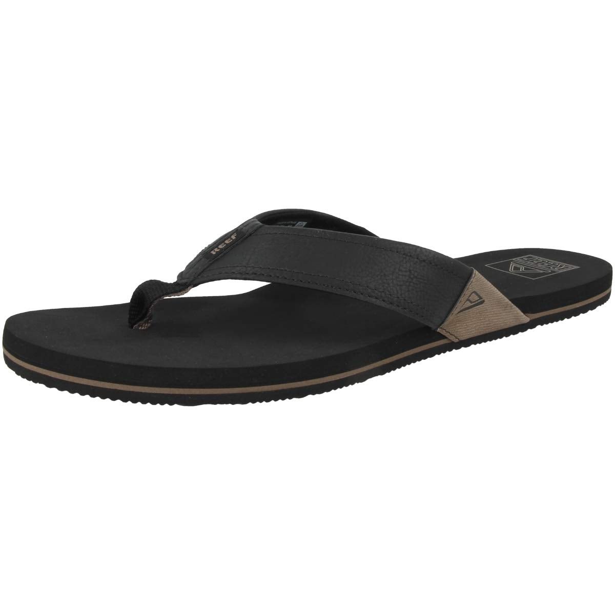 Reef Newport Flip Flop - Men's Black Shoe Deals Outlet