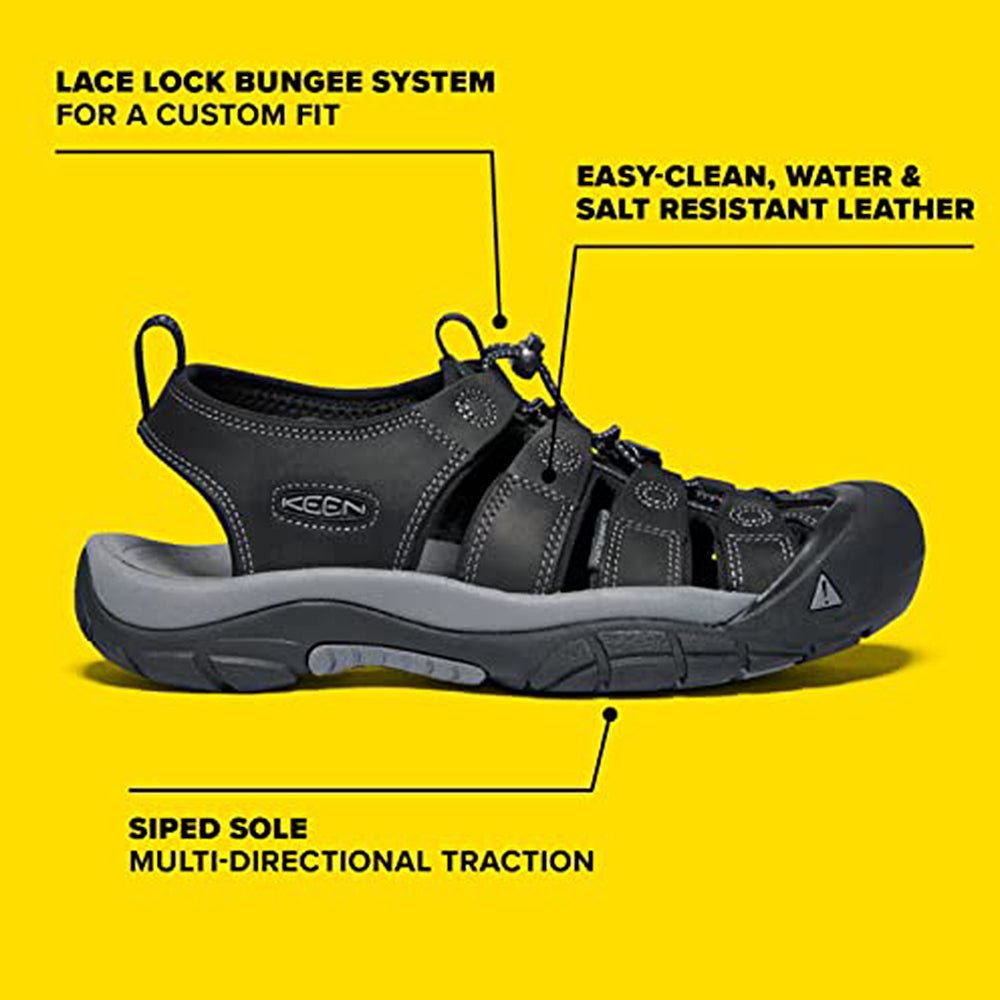 KEEN Newport - Men's Black/Steel Grey Shoe Deals Outlet