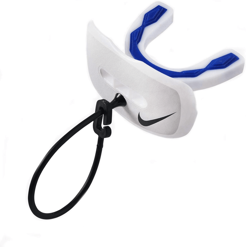 Nike Hyperflow Lip Protector Mouthguard White / Blue OSFM 887791131577 Shoe Deals Outlet