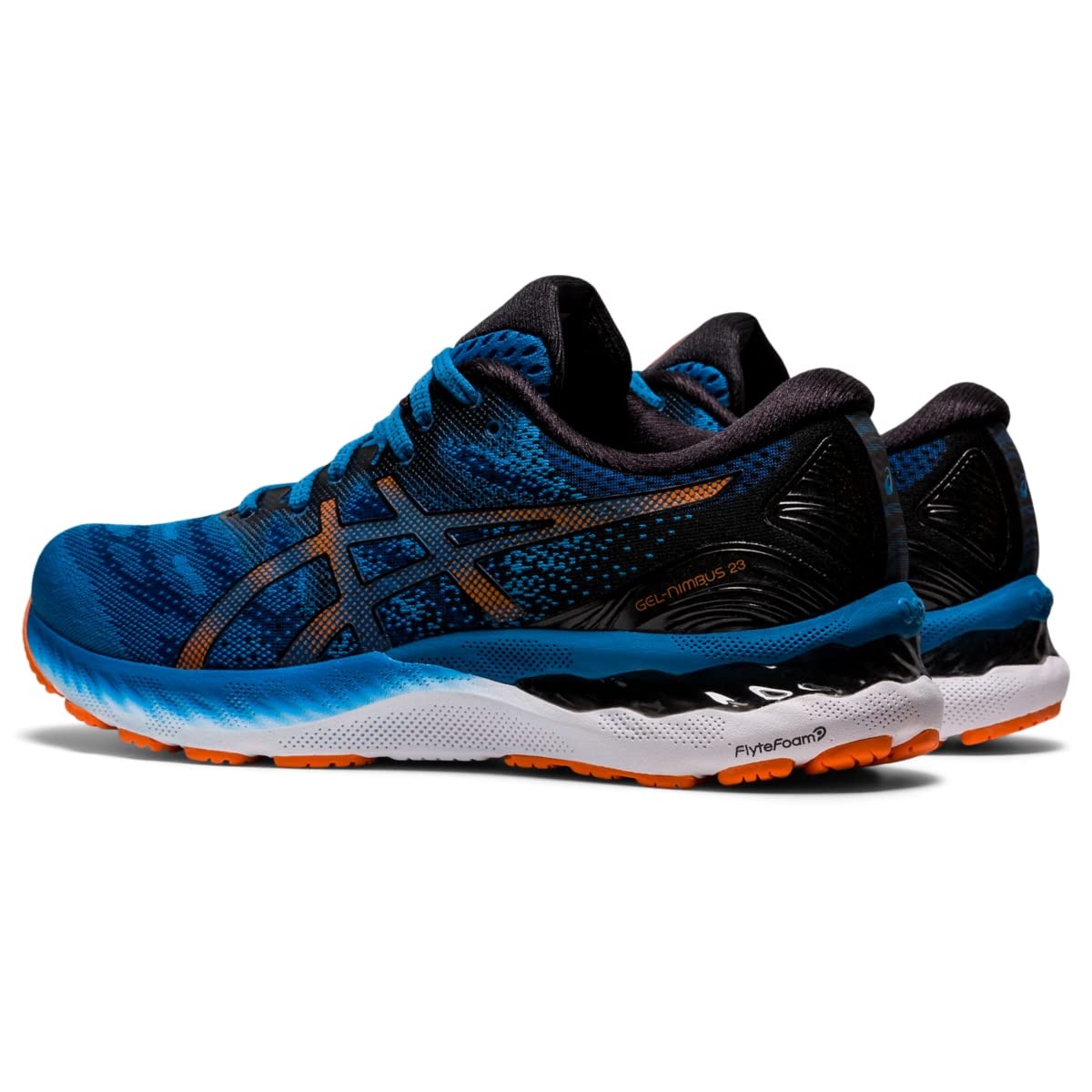 ASICS Nimbus 23 - Men's Reborn Blue/Black Shoe Deals Outlet