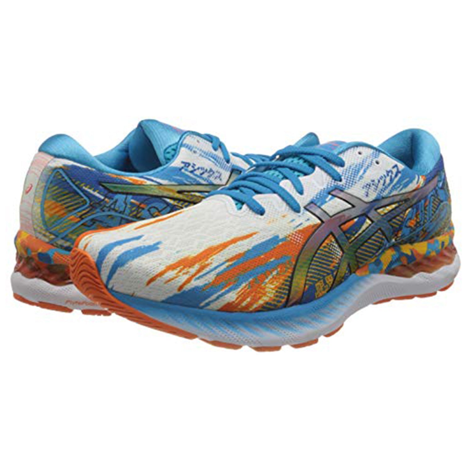 ASICS Nimbus 23 - Men's Digital Aqua Marigold Orange Shoe Deals Outlet