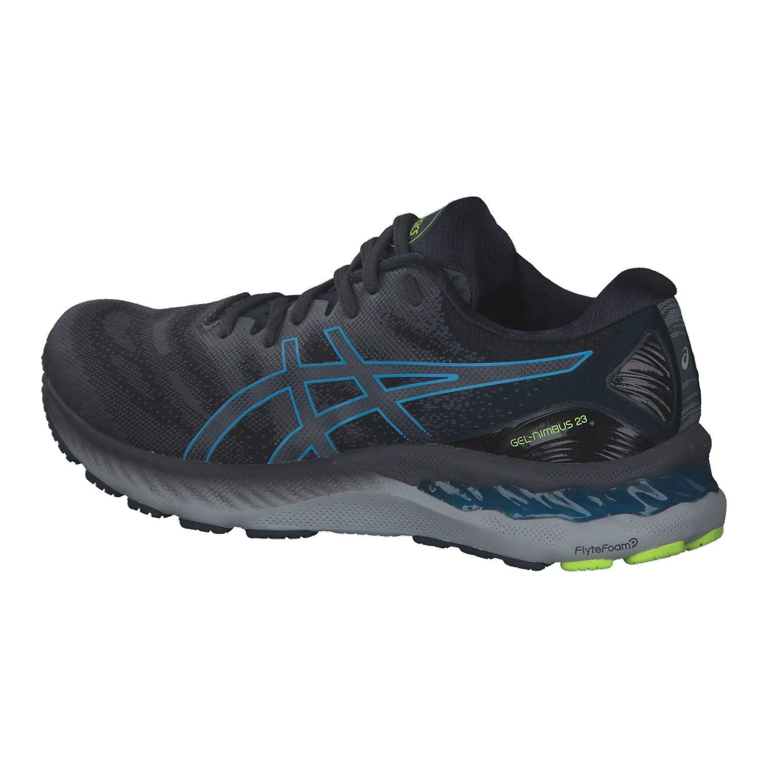 ASICS Nimbus 23 - Men's Carrier Grey Digital Aqua Shoe Deals Outlet