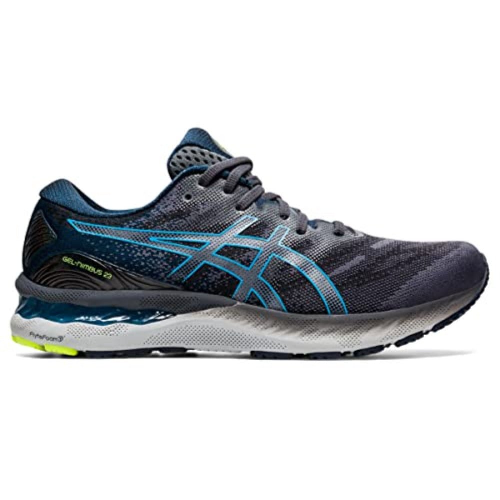 ASICS Nimbus 23 - Men's Carrier Grey/Digital Aqua Shoe Deals Outlet