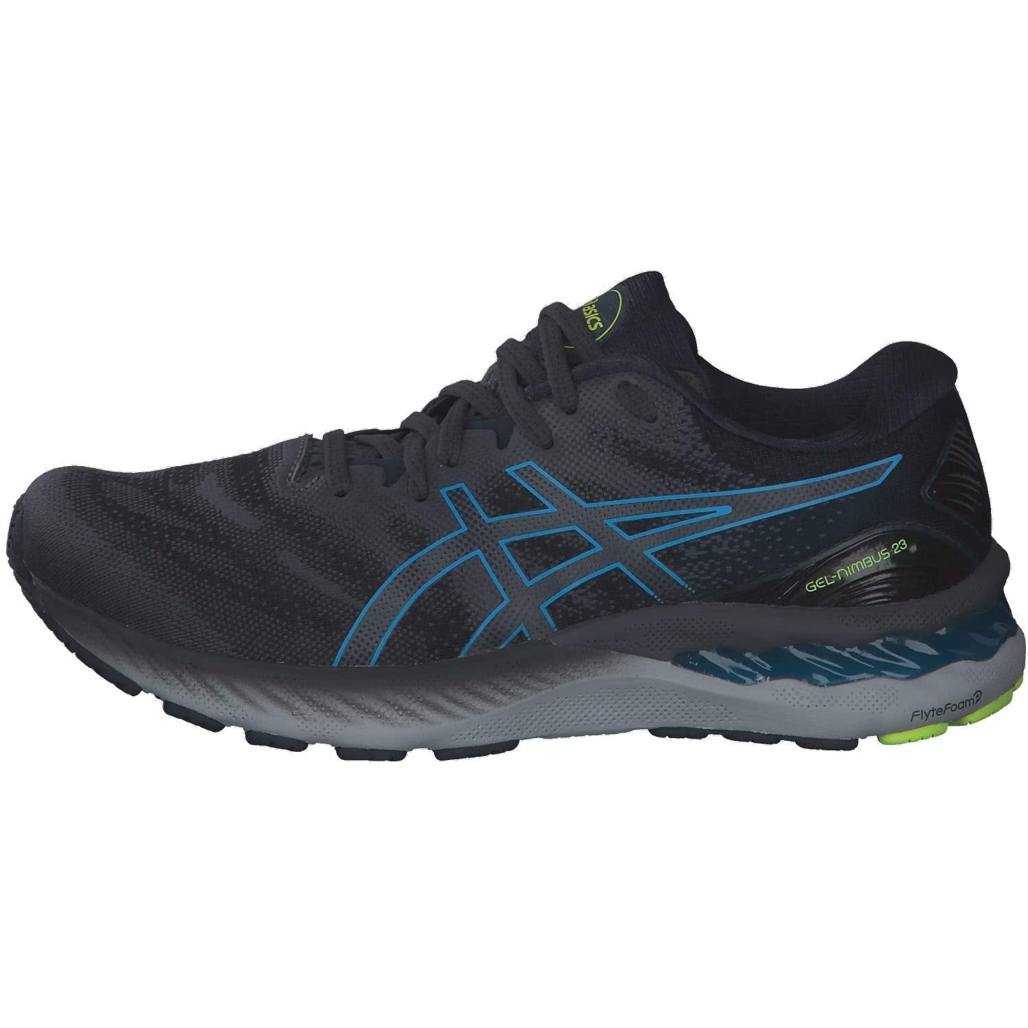 ASICS Nimbus 23 - Men's Carrier Grey Digital Aqua Shoe Deals Outlet