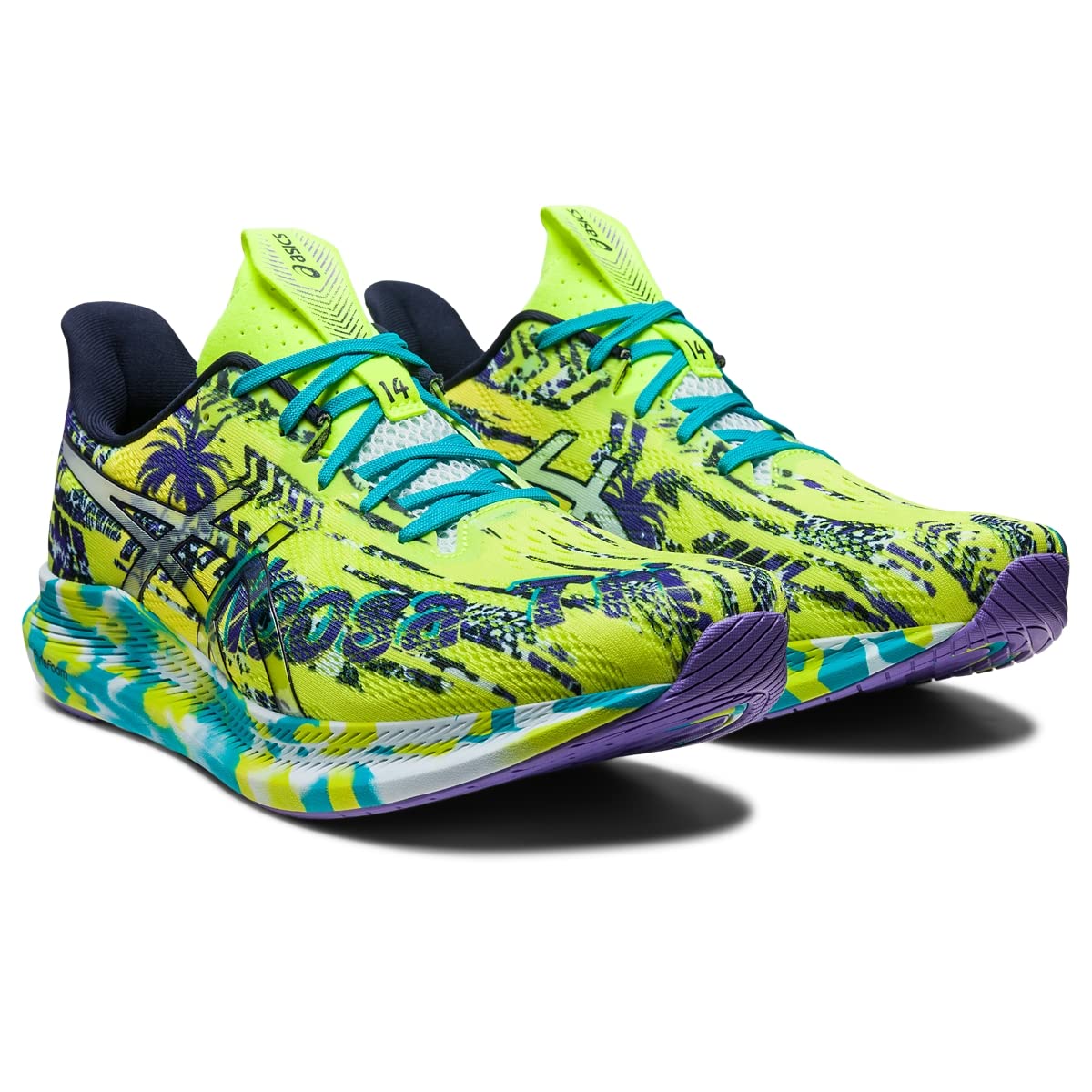 ASICS Noosa Tri 14 - Men's Lime Zest/Sky Shoe Deals Outlet