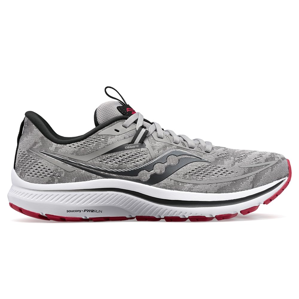 Saucony Omni 21 - Men's Alloy/Garnet Shoe Deals Outlet