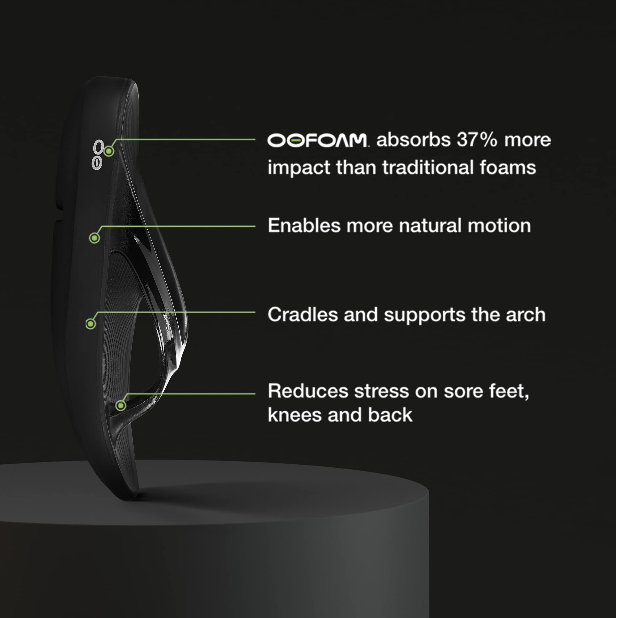 OOFOS OOlala Sandal - Unisex Black/Black Shoe Deals Outlet