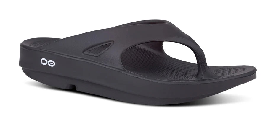 OOFOS OOriginal Sandal - Unisex Black Shoe Deals Outlet