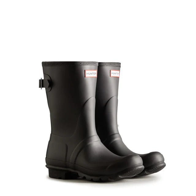Hunter Original Back Adjustable Short Rain Boots - Women's Black Shoe Deals Outlet