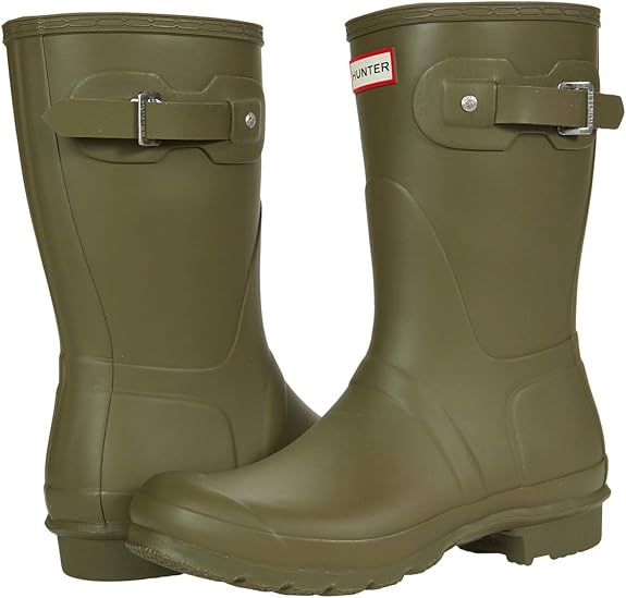 Hunter Original Short Boots - Women's Olive Green Shoe Deals Outlet
