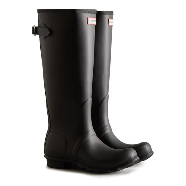 Hunter Original Tall Back Adjustable - Women's Black Shoe Deals Outlet