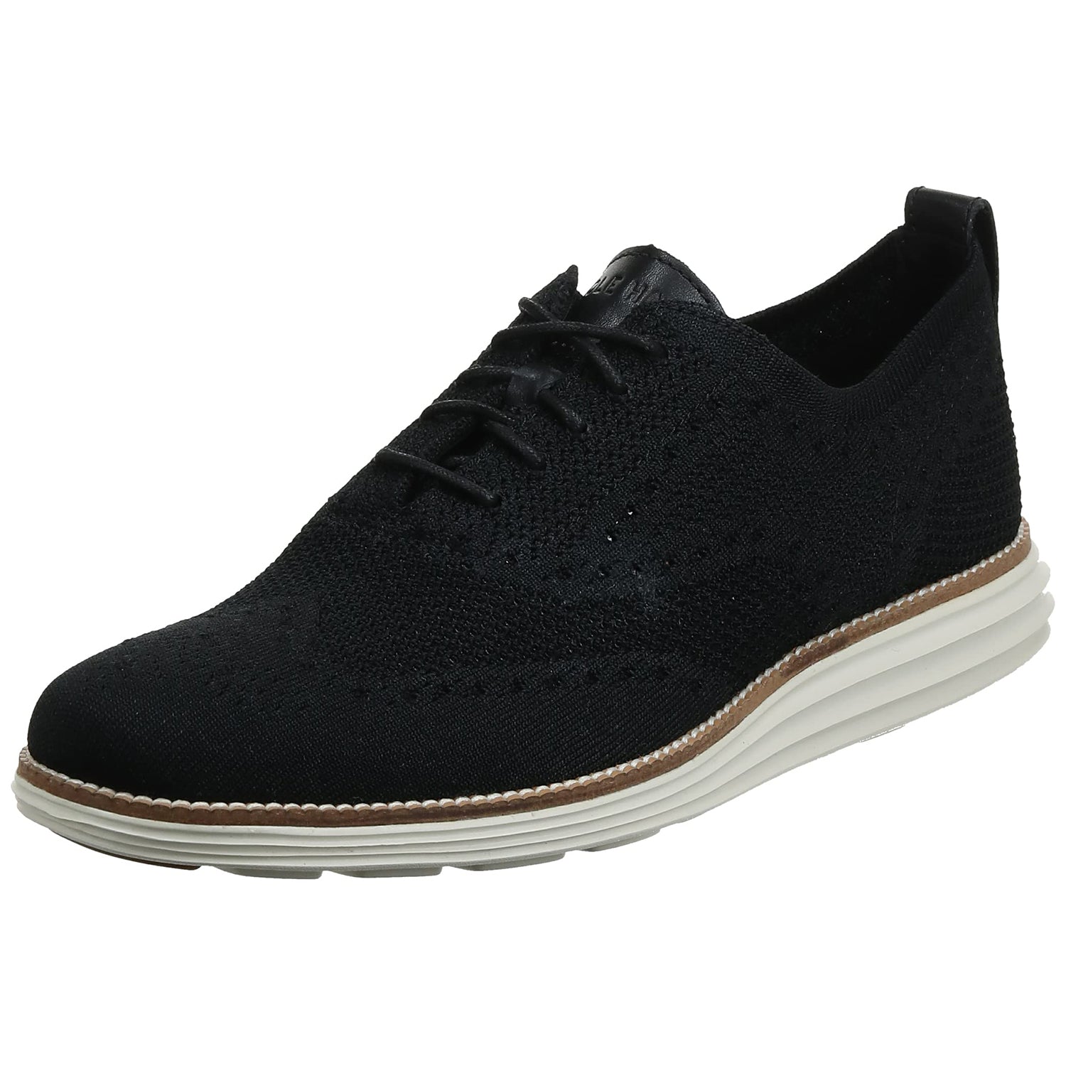 Cole Haan OriginalGrand Stitchlite Wingtip Oxford - Men's Black/Ivory Shoe Deals Outlet