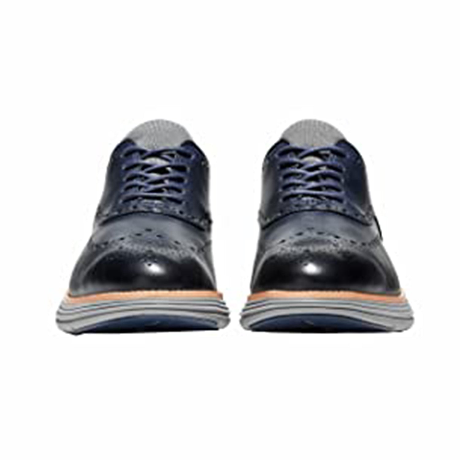 Cole Haan OriginalGrand Ultra Wingtip Oxford - Men's Marine Blue Leather/Sleet Shoe Deals Outlet