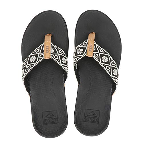 Reef Ortho Woven - Women's Black/White Shoe Deals Outlet