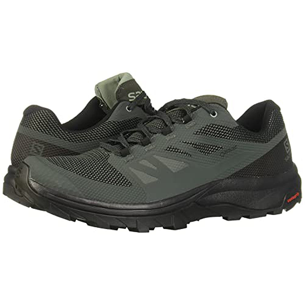 Salomon Outline GTX - Men's Urban Chic/Black/Green Milieu Shoe Deals Outlet