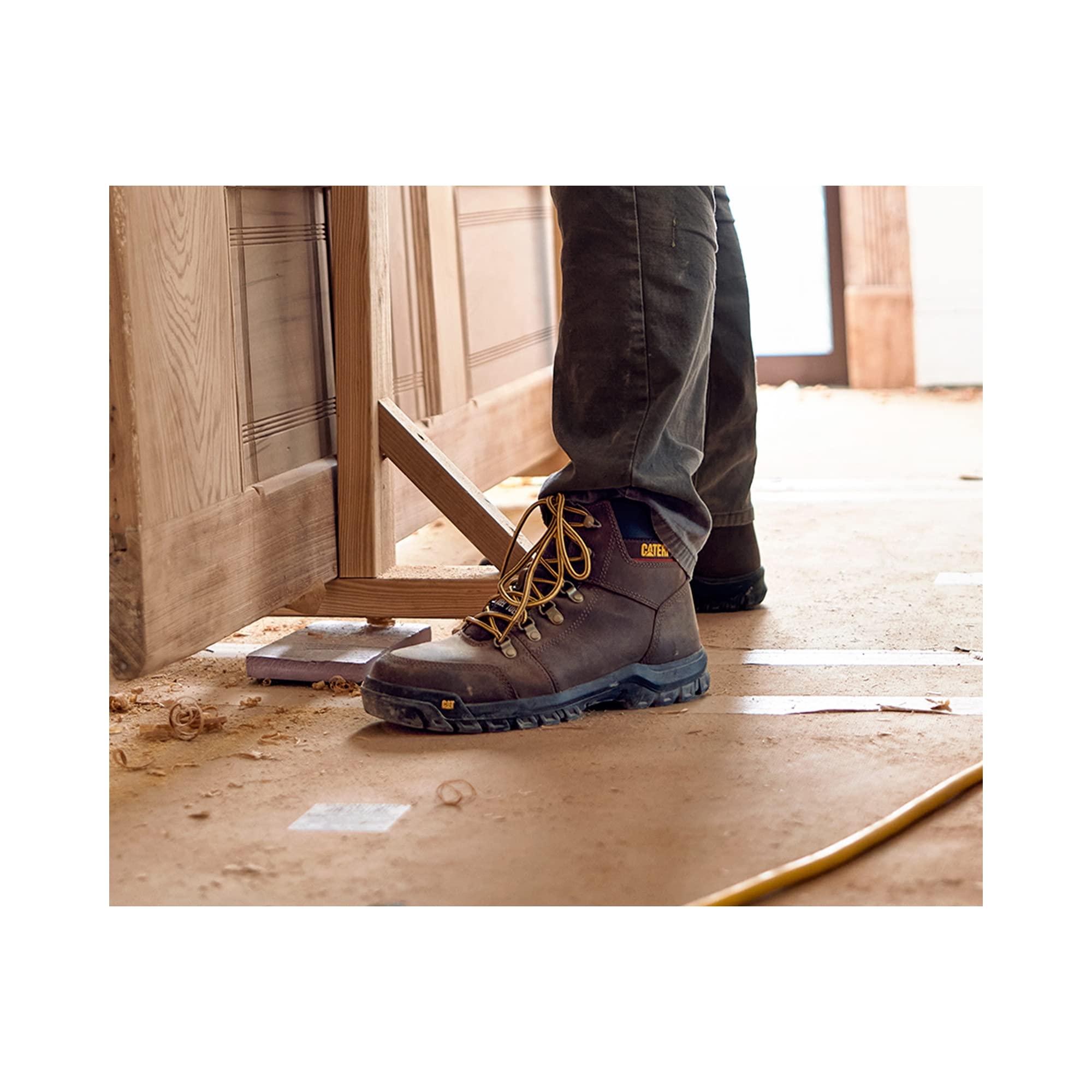 Caterpillar Outline Soft - Toe Boots - Men's Seal Brown Shoe Deals Outlet