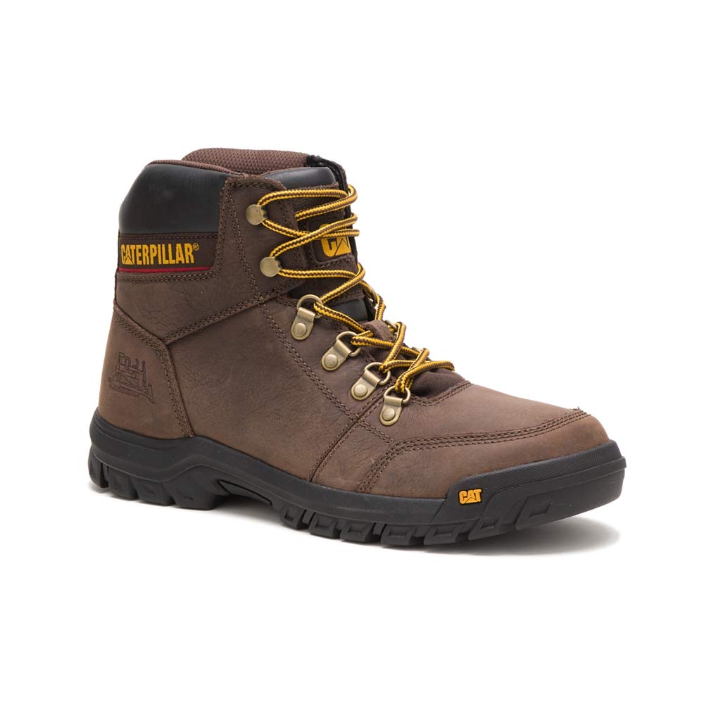Caterpillar Outline Soft - Toe Boots - Men's Seal Brown Shoe Deals Outlet
