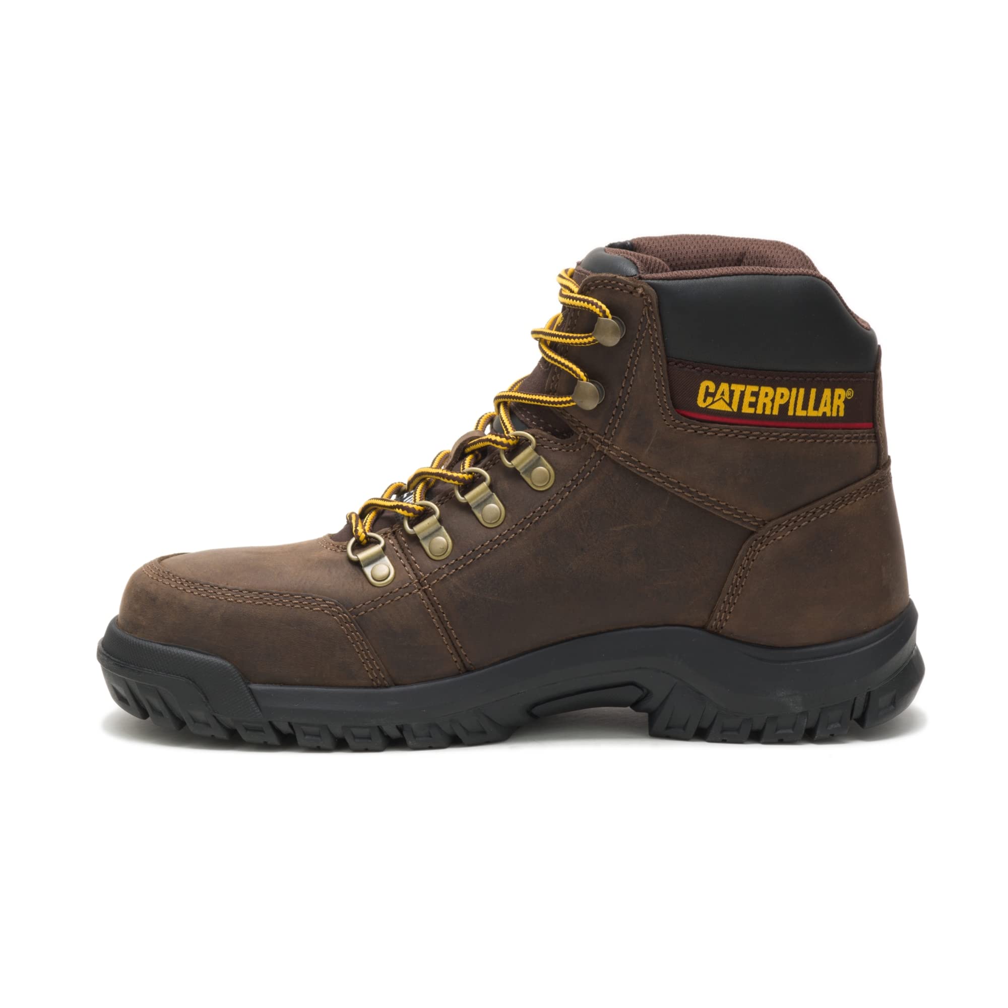 Caterpillar Outline Steel - Toe Boots - Men's Seal Brown Shoe Deals Outlet