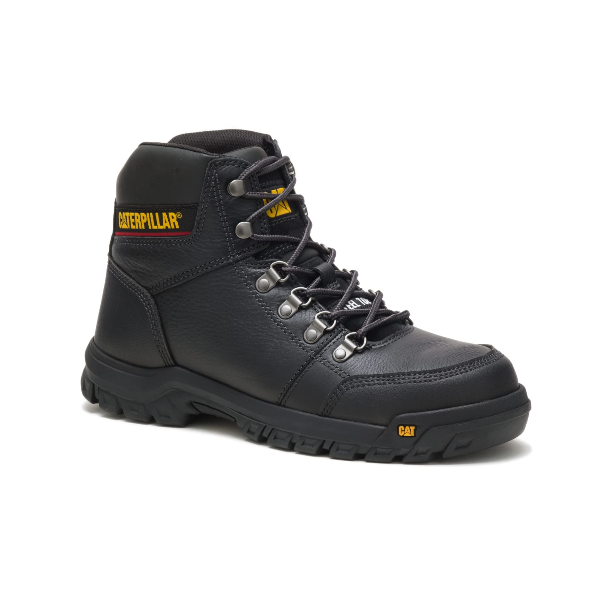 Caterpillar Outline Steel - Toe Boots - Men's Black Shoe Deals Outlet