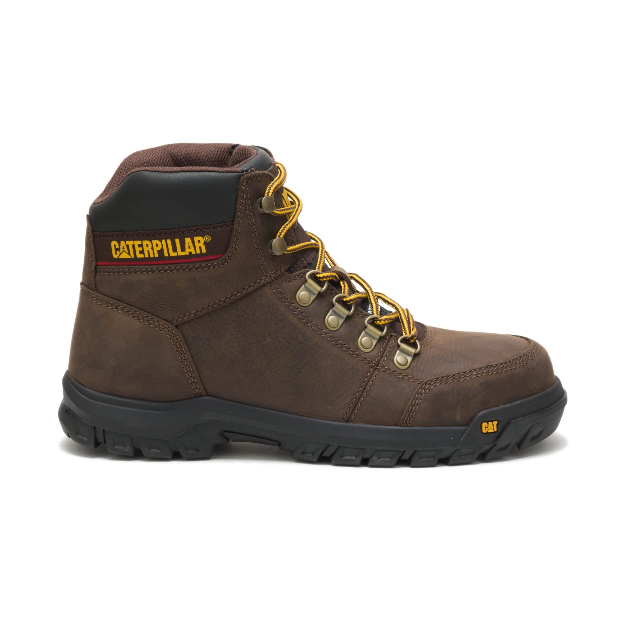 Caterpillar Outline Steel - Toe Boots - Men's Seal Brown Shoe Deals Outlet